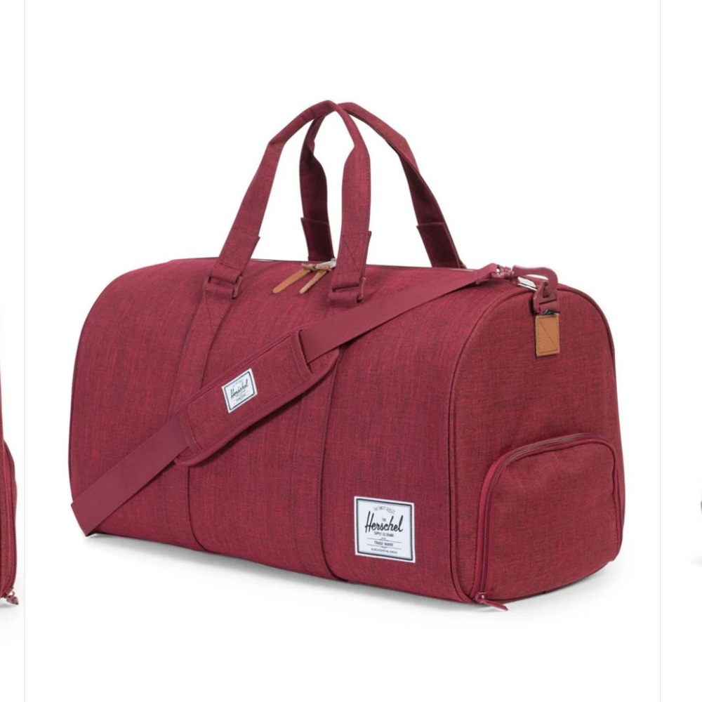 Herschel Supply Company Red Duffel Bag with strap Durable Travel Essential